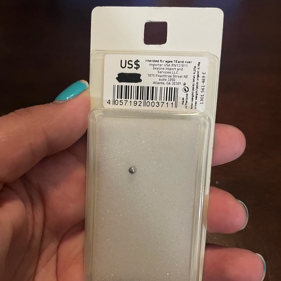 Sterling Silver Cartilage Earring - Picture 3 of 3